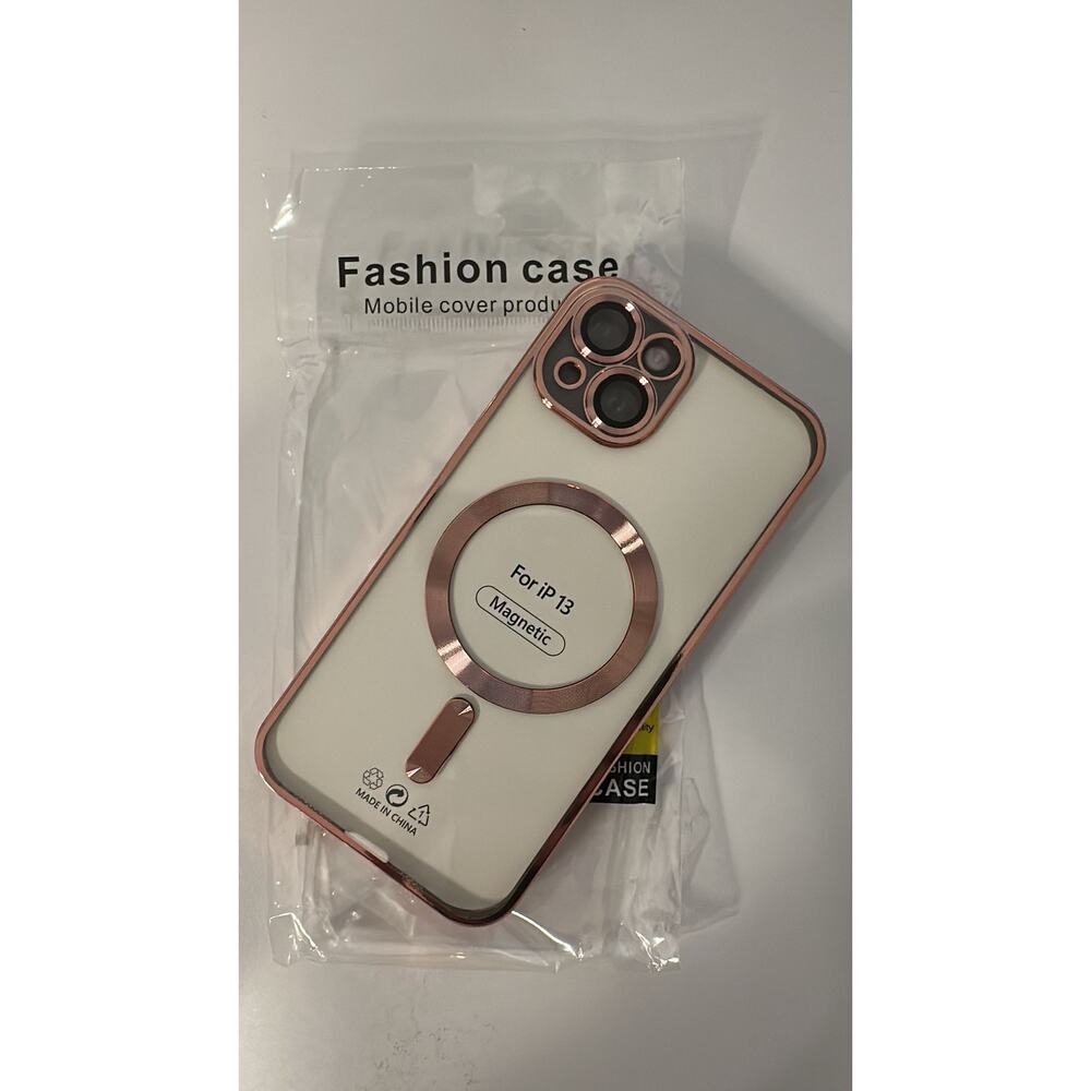 Magnetic Phone Case for iPhone 13 - Rose Gold